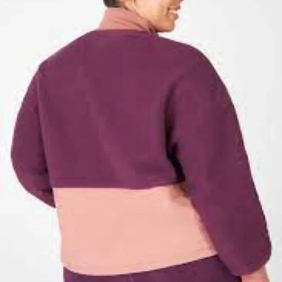 Fabletics Mallory Fleece Pullover Color block Jacket Size 3X - Picture 2 of 11